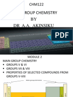 Main Group Chemistry (Group Va) - Part A - DR Akinsiku