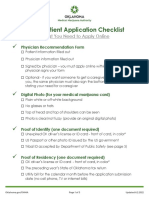 Patient Application Checklist