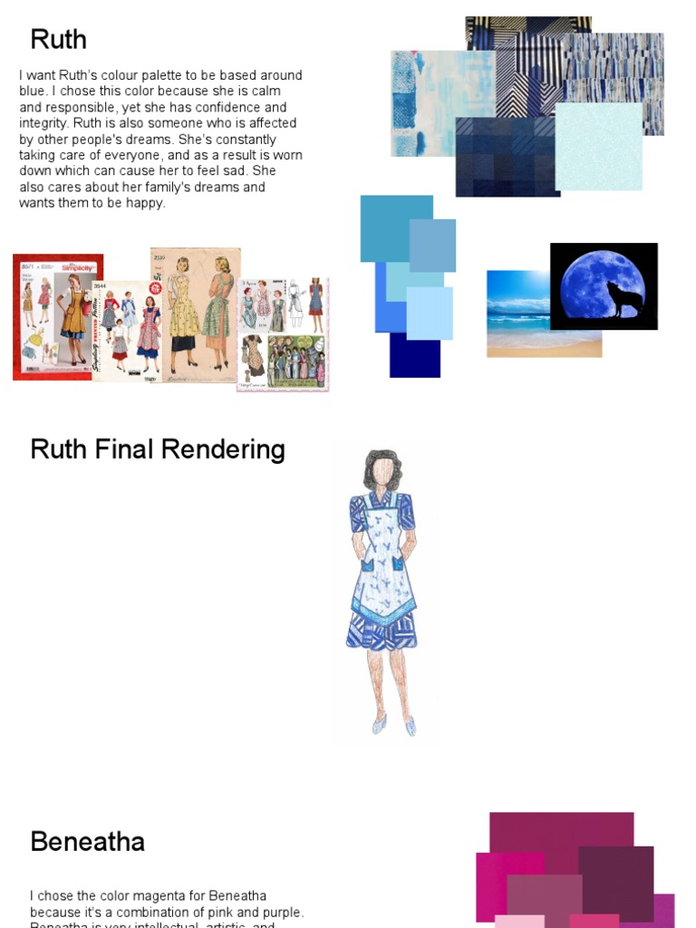 Character Color Palettes and Meanings | PDF