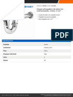 Céspol P/fregadero de Latón Sin Contracanasta, Cromo, 1-1/2"