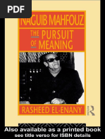 Rashee El-Enany - Naguib Mahfouz - The Pursuit of Meaning (Arabic Thought and Culture)