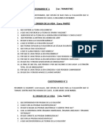 CUESTIONARIO 1 y 2 ORIGEN DE LA VIDA