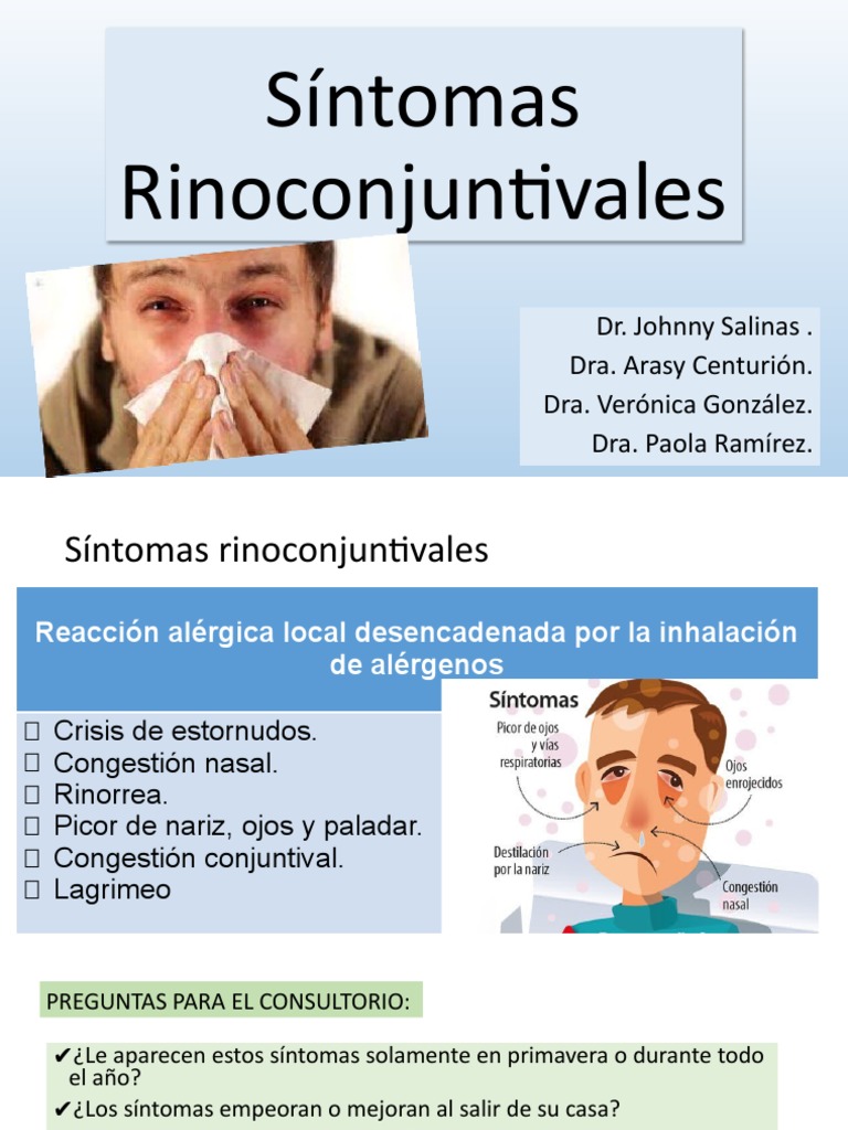 Clase 3 Sintomas Rinoconjuntivales | PDF | Alergia | Alergología