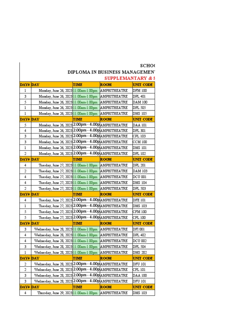 Sob June 2023 Supplementary Special Exam TT PDF Accounting Logistics