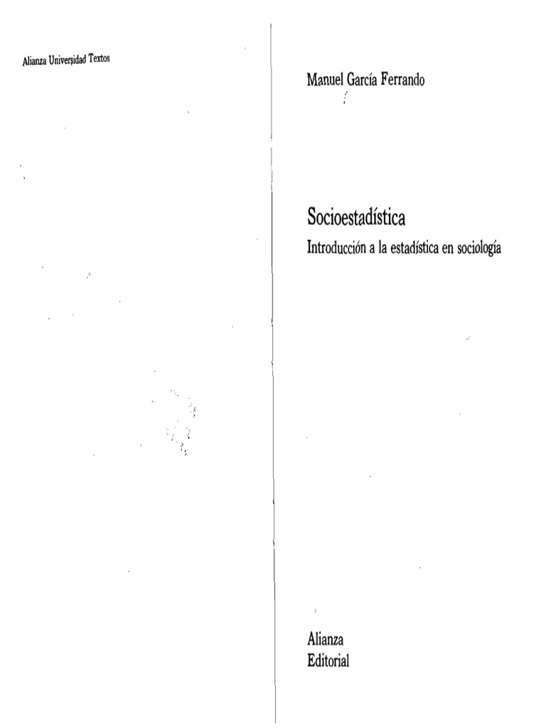 Socioestadistica Garcia Ferrando Manuel | PDF
