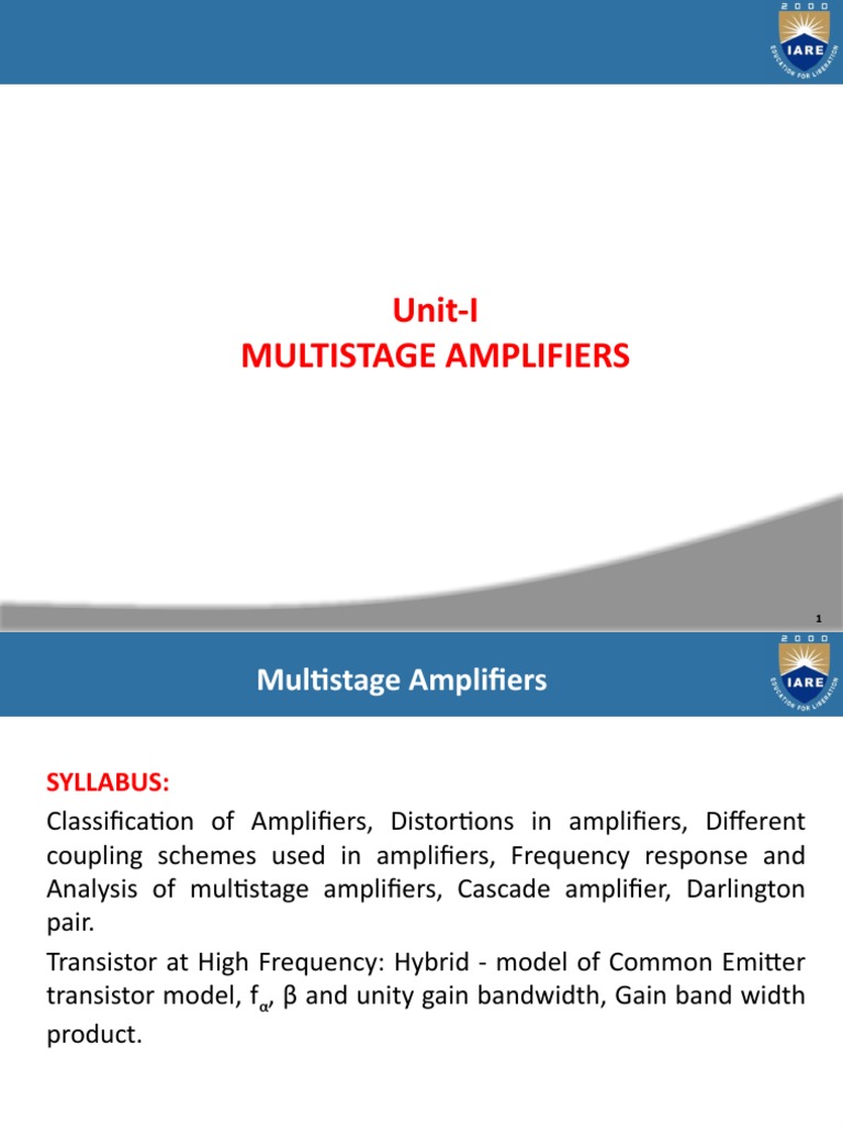 2.Different coupling schemes used in amplifiers PDF Amplifier