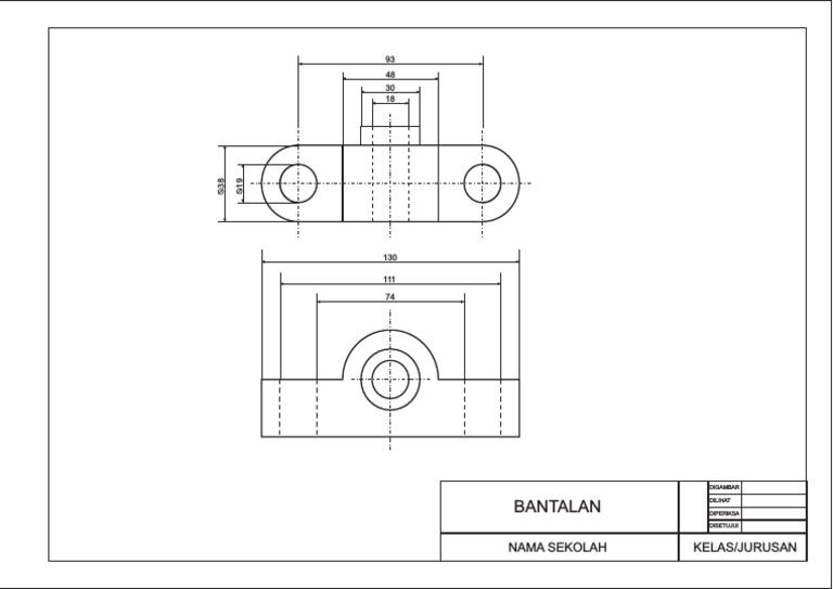 Tugas Gambar Bantalan | PDF