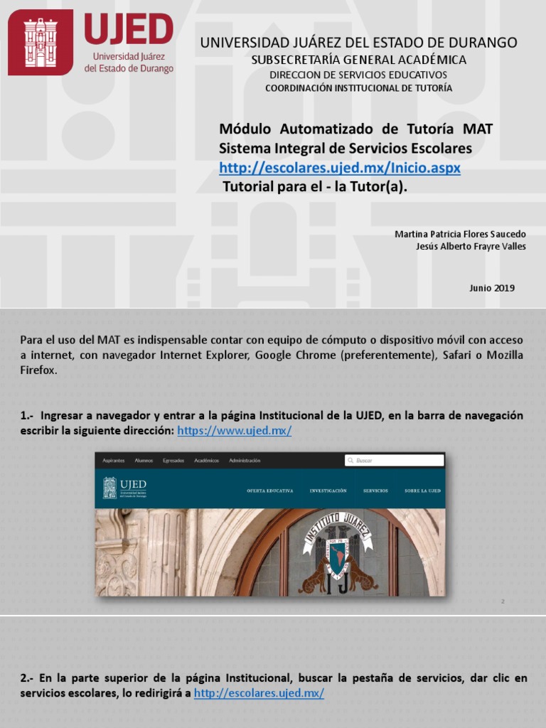 Guía de Uso del Módulo MAT UJED | PDF | Contraseña