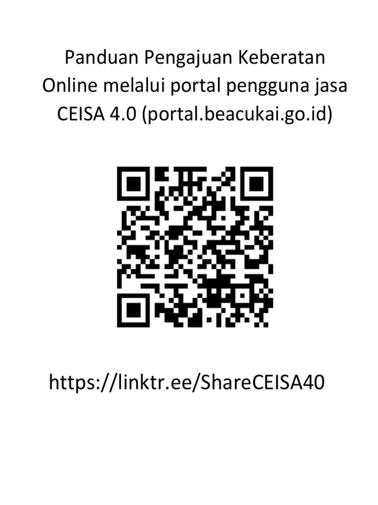 Panduan pengajuan keberatan online melalui portal pengguna jasa ceisa