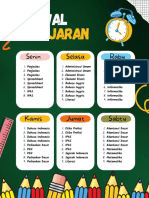 Hijau Ilustrasi Jadwal Pelajaran