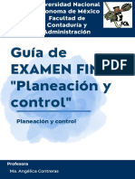 Guia de Examen Final de Planeacion y Control - Tecnicas de Planeacion