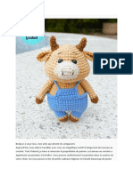 Taureau en Salopette Amigurumi Patron PDF Gratuit