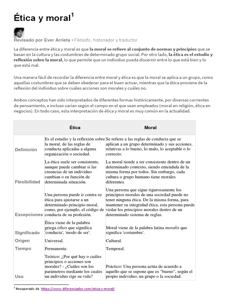 Diferencias entre moral, inmoral y amoral | PDF | Moralidad | Pensamiento