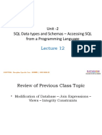 Unit 2 - Lecture 12 - RDBMS