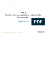 Unit 4 - Lecture 19 - RDBMS