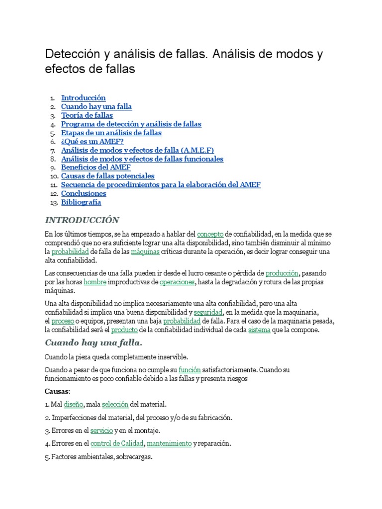 Detección Y Análisis De Fallas Descargar Gratis Pdf Ingeniería De