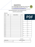 Daftar Hadir Peserta Ujian