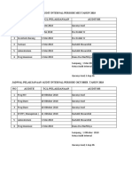 Jadwal Audit Versi Ied