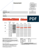 Cambridge English Key Sample Statement of Results Scale