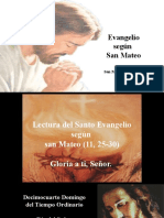 Evangelio San Mateo 11, 25 - 30