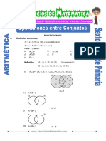 Ejercicios de Operaciones Entre Conjuntos para Sexto de Primaria