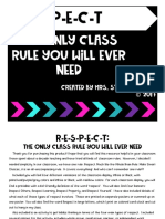 R-E-s-p-e-c-t: The Only Class Rule You Will Ever Need