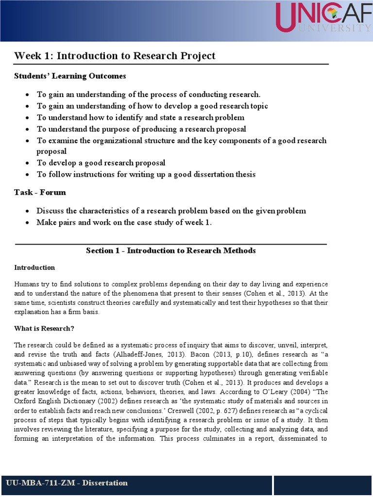 Week 1 - Topic Overview | PDF | Quantitative Research | Methodology
