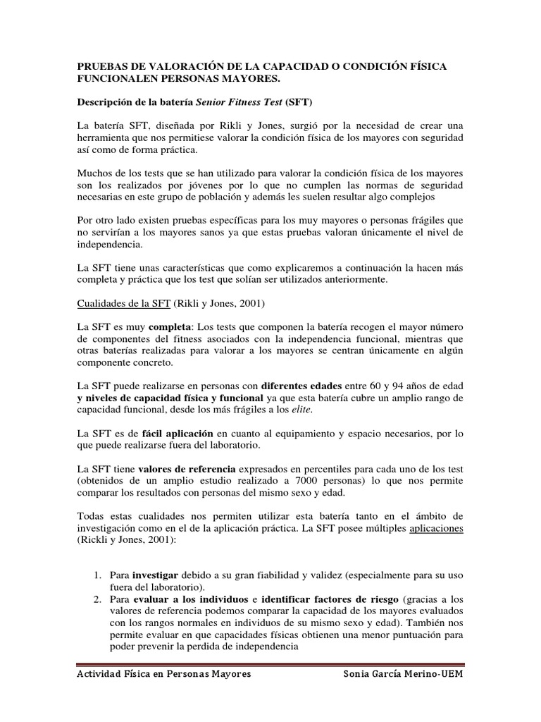 SPPB Español | Descargar gratis PDF | Aptitud física | Mano