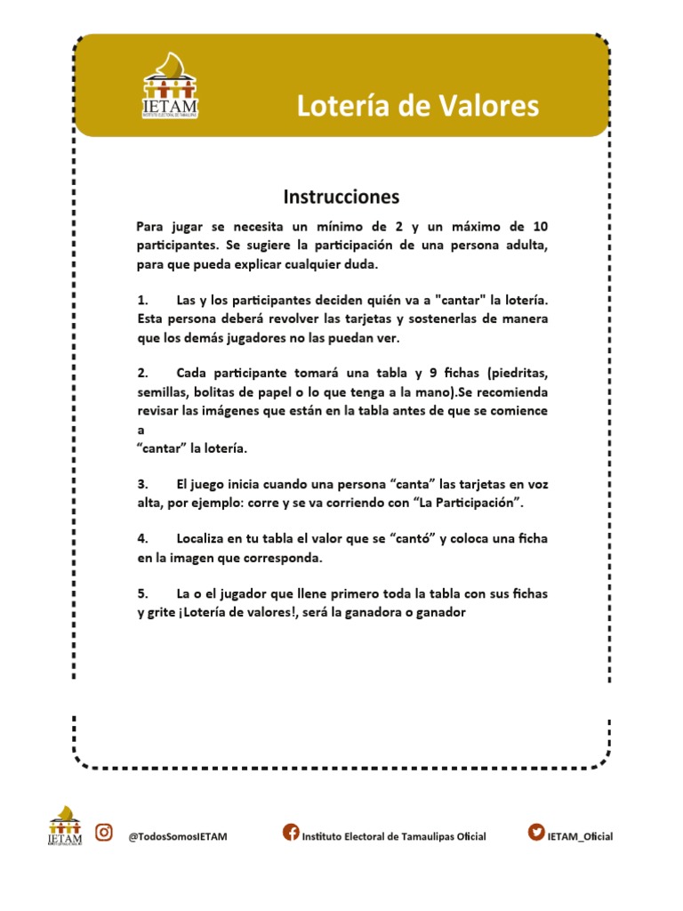 Lotería de Valores | PDF