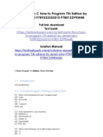 C How To Program 7th Edition by Deitel ISBN Test Bank
