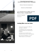 La Arquitectura de Mies Van Der Rohe Es Lujo o Simplicidad