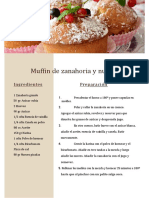 Receta de Cocina Postre Muffin Imprimible