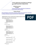 Calculus and Its Applications 11th Edition by Bittinger Ellenbogen Surgent ISBN Test Bank