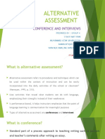 Alternative Assessment - Conference N Interviews