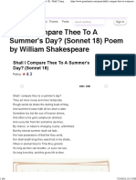 Shall I Compare Thee To A Summer's Day (Sonnet 18) - Shall I Compare Thee To A Summer's Day (Sonnet 18) Poem by William Shakespeare