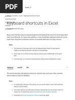 Keyboard Shortcuts in Excel - Microsoft Support