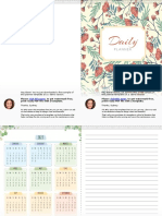 Daily Planner Floral Style-Half Letter-To-Letter