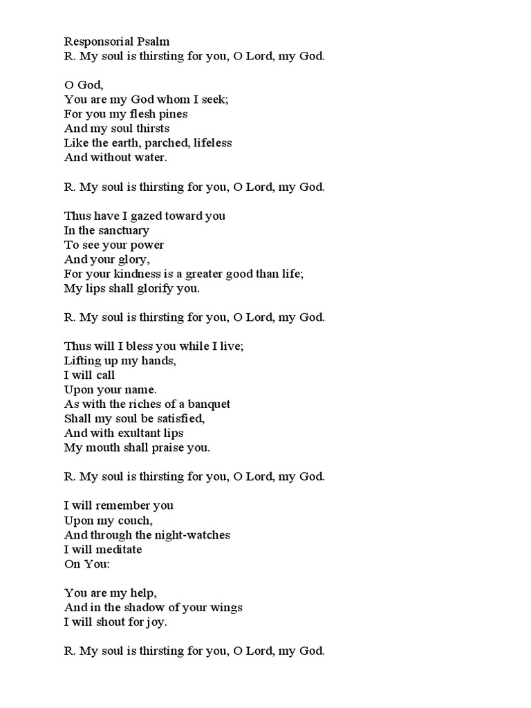 Responsorial Psalm PDF