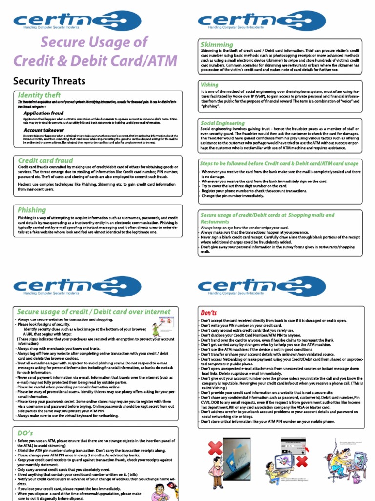 Credit Debit Card Security | PDF