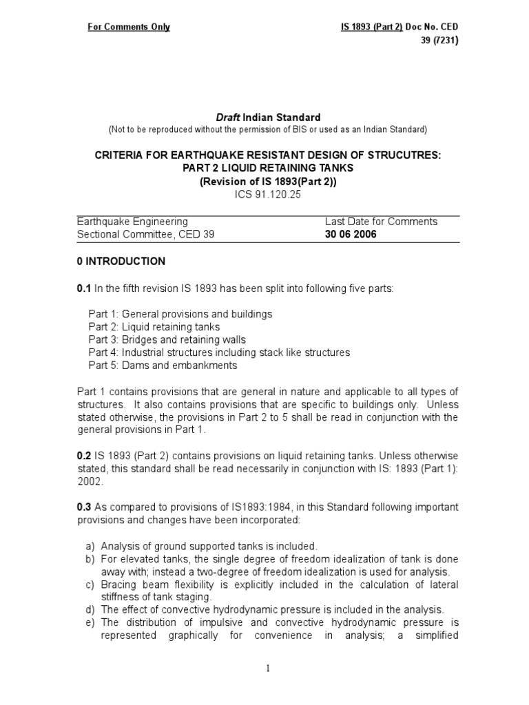 Draft of is 1893 part 2 scribd 1 pdf earthquake engineering