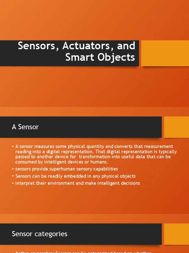 Sensors, Actuators, and Smart ObjectsCapsule2 PDF Of