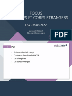 Présentation 2022 - V1 - ESA Focus Allergènes Et Corps Étrangers Pour Étudiants