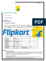 Appointment Letter of (Flipkart)