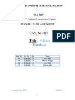 Case Study - SQL Lite Database