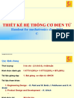 Tổng quan về thiết kế hệ thống kỹ thuật cơ điện tử