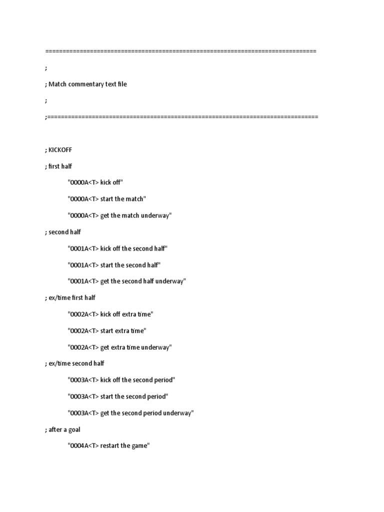 eFootball Match Commentary Script | PDF | Sports Rules And Regulations ...