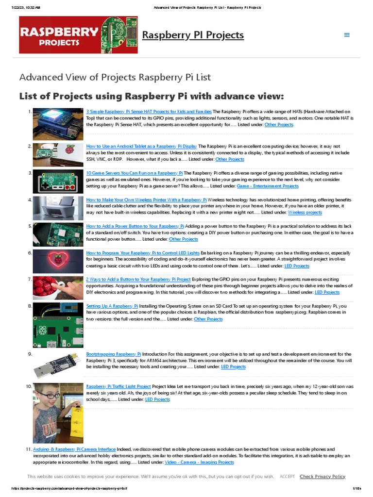 Advanced View of Projects Raspberry Pi List - Raspberry PI Projects ...