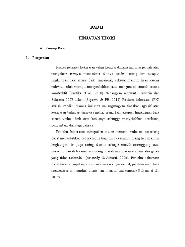 Risiko Perilaku Kekerasan Dalam Keperawatan Pdf Karier