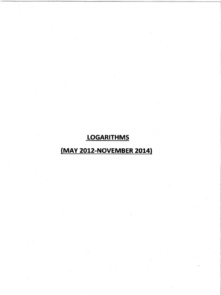 Sl past papers logarithms pdf