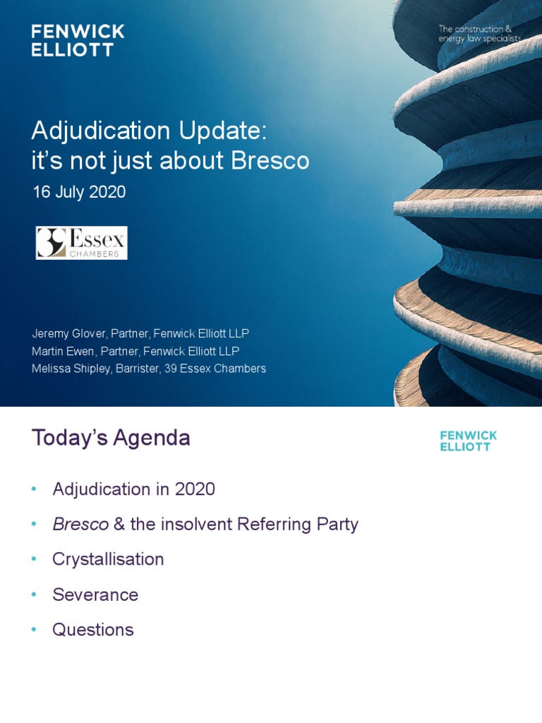 2 fenwick elliott adjudication update its not just about bresco pdf